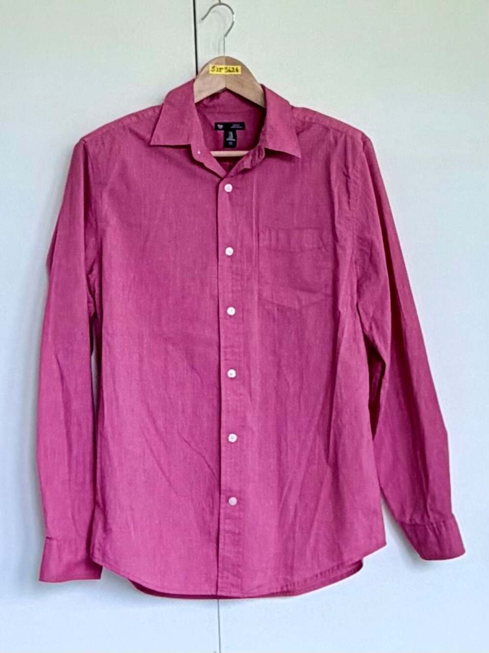 Gap Classic Fit Pink Cotton Button Down Long Sleeve Shirt Men’s M